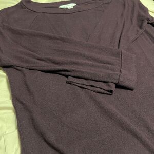 Market & Spruce Purple V-Neck Sweater